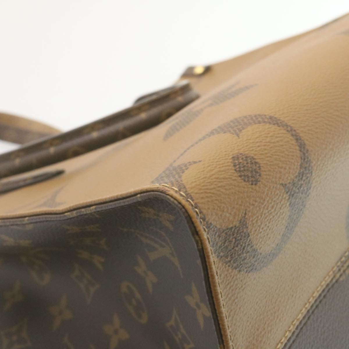 Totes Louis Vuitton Louis Vuitton Monogram Reverse Giant on The Go mm Tote Bag M45321 LV Auth lt498a