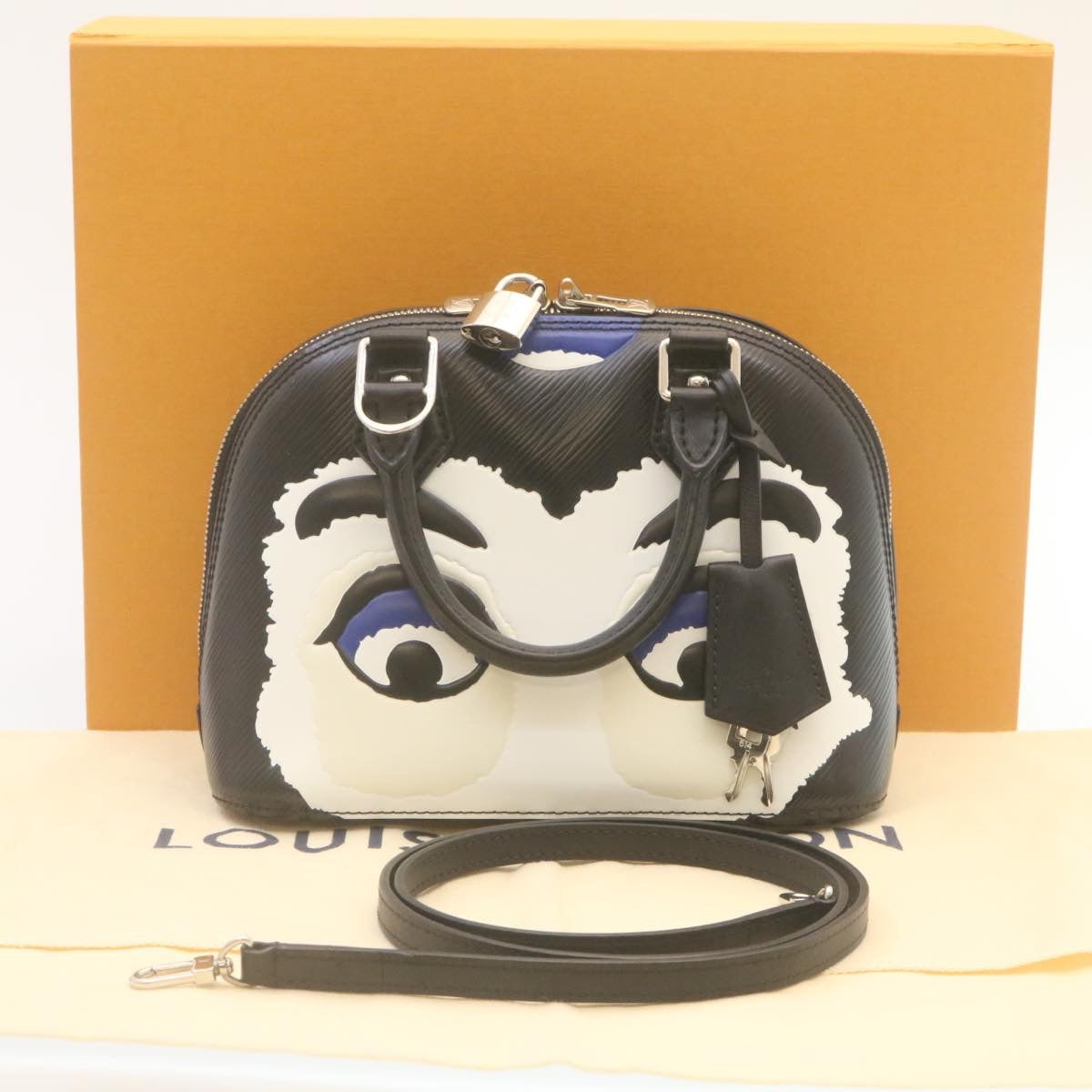 Louis Vuitton Alma BB Kabuki Black Epi Leather Bag For Sale at