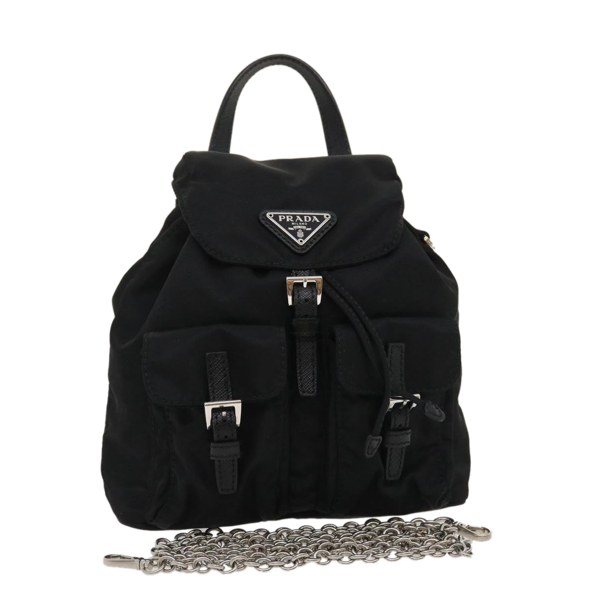 Prada black cheap mini chain bag