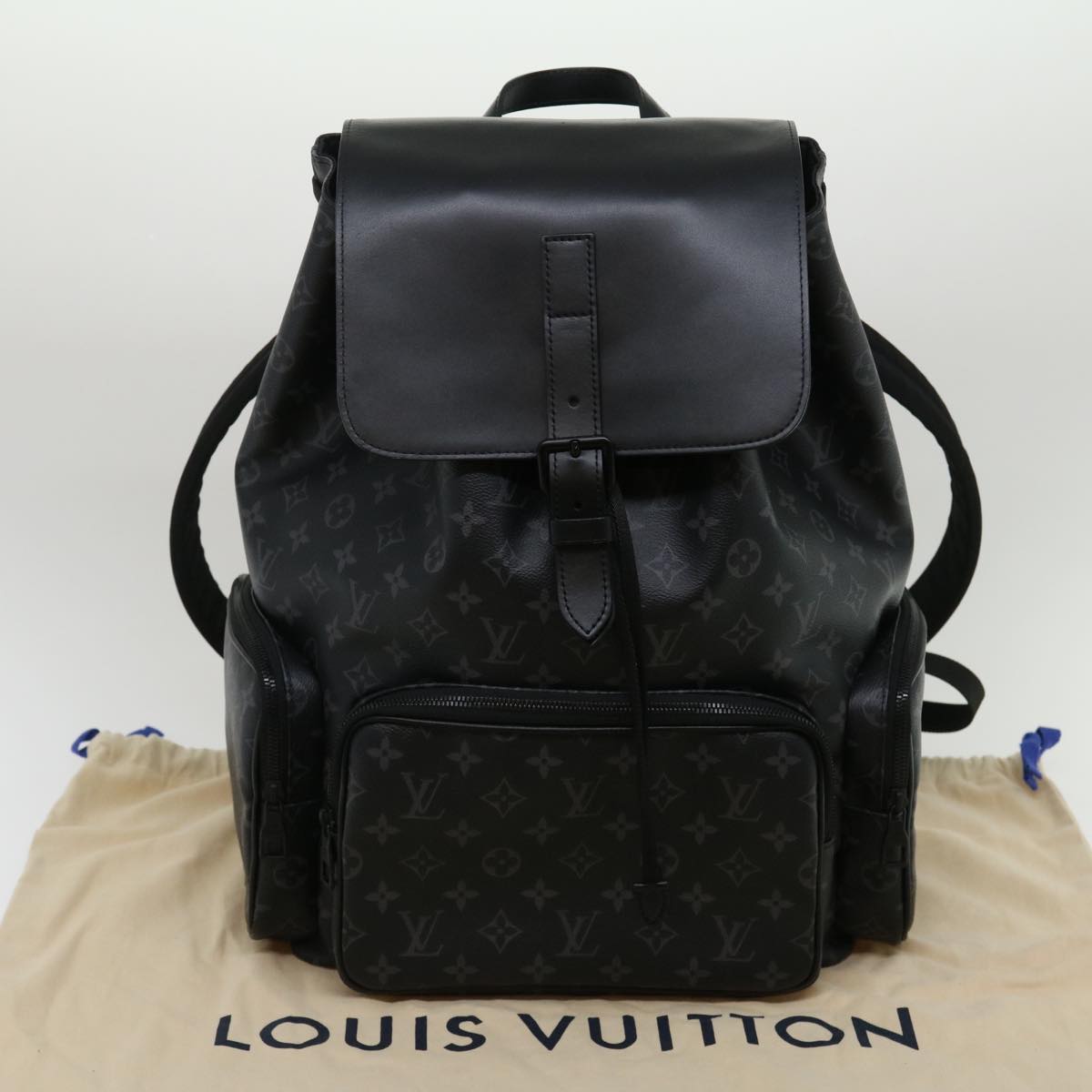 LOUIS VUITTON Monogram Eclipse Trio Backpack Backpack M45538 LV Auth 2