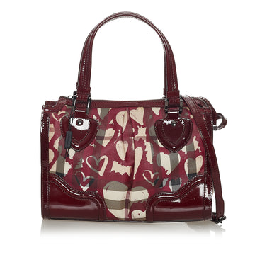 Burberry Hearts House Check Pilgrim Satchel