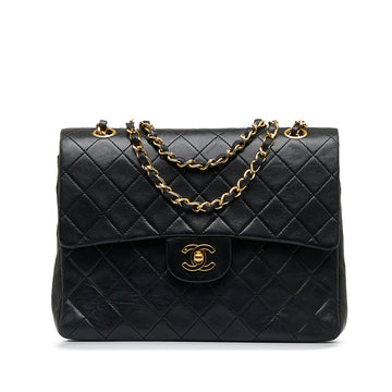 CHANEL Medium Tall Classic Lambskin Double Flap Shoulder Bag