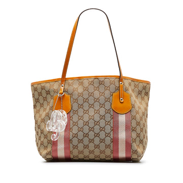 GUCCI GG Canvas Web Jolie Tote Bag