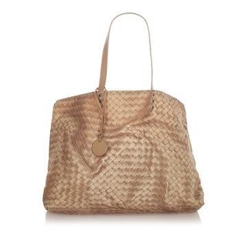 Bottega Veneta Intrecciolusion Satin Tote Bag