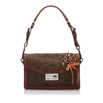 Prada Tweed shoulder bag