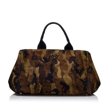 Prada Canapa Camouflage Tote Bag