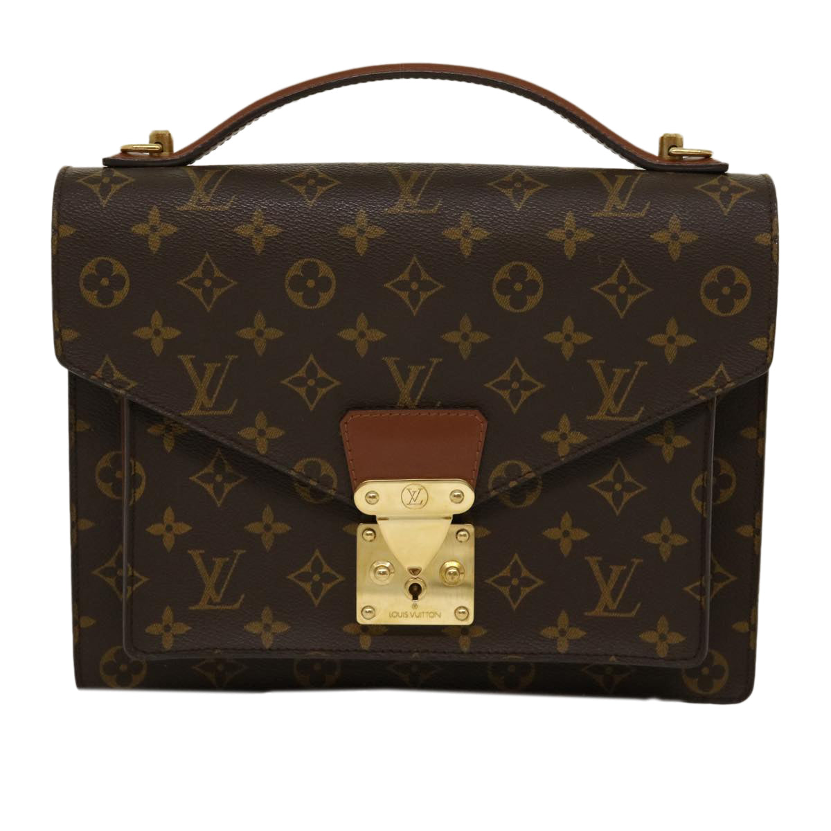 Auth Louis Vuitton Monogram 2WAY Bag Monceau M51185 Women's