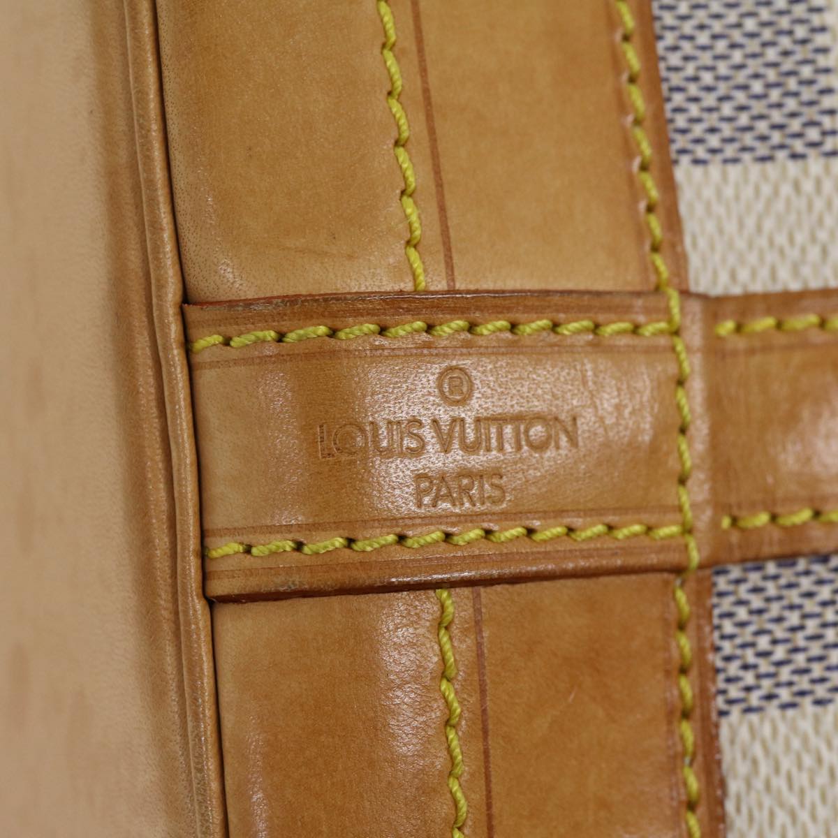 LOUIS VUITTON Damier Azur Noe Shoulder Bag N42222 LV Auth 30215a