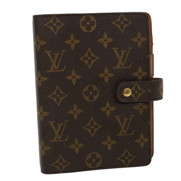 LOUIS VUITTON Monogram Agenda MM Day Planner Cover R20105 LV Auth 31195