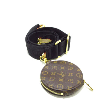 LOUIS VUITTON Nylon Strap with Monogram Round Coin Purse Other Accessories