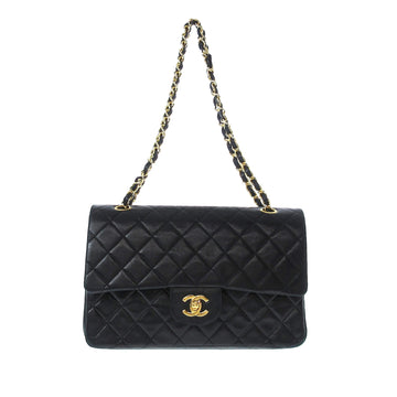 CHANEL Medium Classic Lambskin Double Flap Shoulder Bag