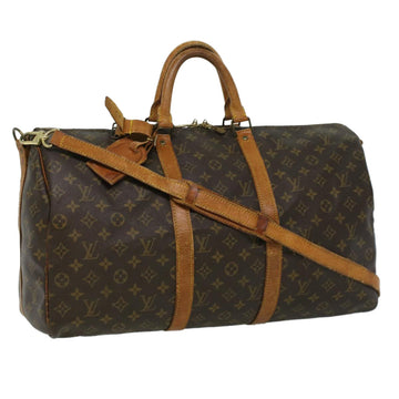 LOUIS VUITTON Monogram Keepall Bandouliere 50 Boston Bag M41416 LV Auth 32858