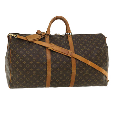 LOUIS VUITTON Monogram Keepall Bandouliere 60 Boston Bag M41412 LV Auth 32946