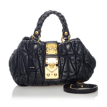 Miu Miu Coffer Leather Satchel