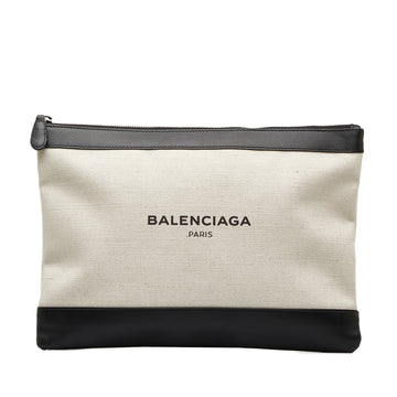 BALENCIAGA Navy Clip M Clutch Clutch Bag