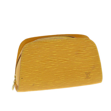 LOUIS VUITTON Epi Dofine PM Pouch Yellow M48449 LV Auth 33386