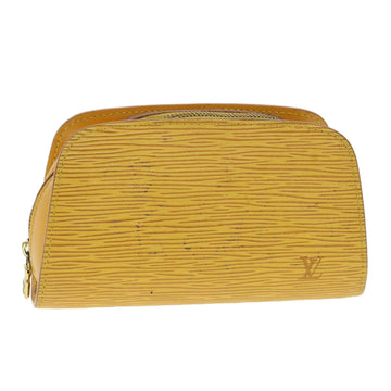 LOUIS VUITTON Epi Dauphine PM Pouch Yellow M48449 LV Auth 33752