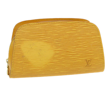 LOUIS VUITTON Epi Dauphine PM Pouch Yellow M48449 LV Auth 35482