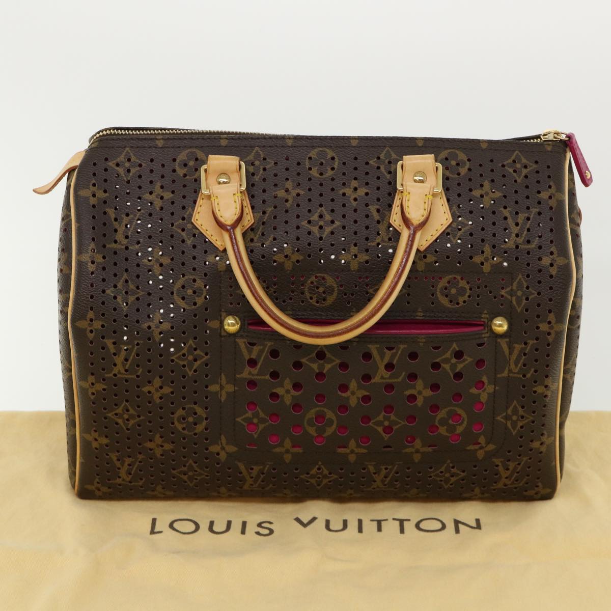 LOUIS VUITTON Monogram Multicolor Mini Speedy Hand Bag White M92645 Auth  am548g