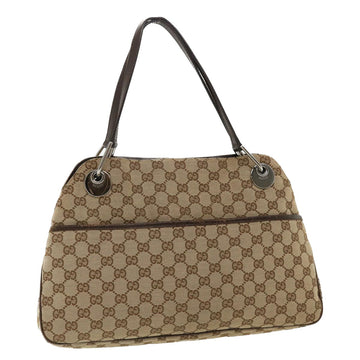 GUCCI GG Canvas Shoulder Bag Beige 121023 Auth 35573