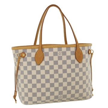 LOUIS VUITTON Damier Azur Neverfull PM Tote Bag N41362 LV Auth 35609