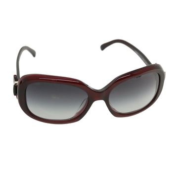 CHANEL Sunglasses Platstick Wine Red CC Auth 35680