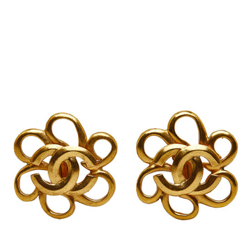 CHANEL CC Clip On Earrings Costume Earrings