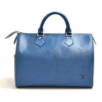 LOUIS VUITTON Vintage Speedy 30 Blue Epi Leather City Handbag