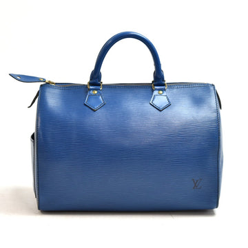 LOUIS VUITTON Vintage Speedy 30 Blue Epi Leather City Handbag