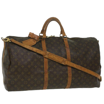 LOUIS VUITTON Monogram Keepall Bandouliere 60 Boston Bag M41412 LV Auth 35986