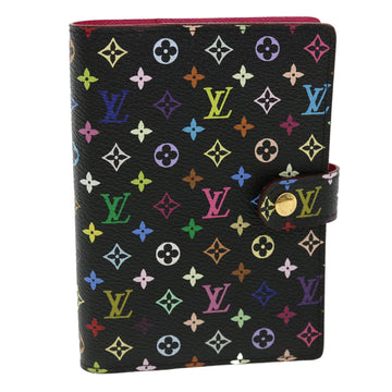 LOUIS VUITTON Multicolor Agenda PM Day Planner Cover Black R21076 LV Auth 36029A