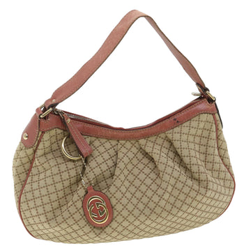 GUCCI Shoulder Bag Canvas Beige 232955 Auth 36404