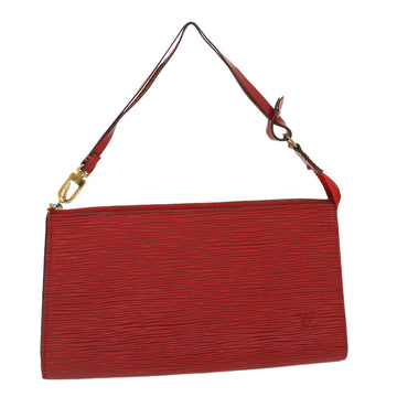 LOUIS VUITTON Epi Pochette Accessoires Pouch Red M52947 LV Auth 36413