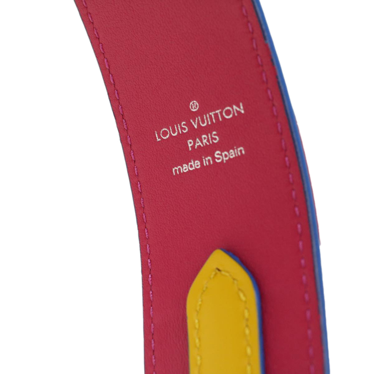 LOUIS VUITTON Adjustable Shoulder Strap Leather 32.3-40.2 Beige Auth  47627