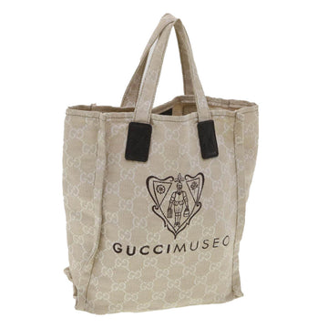 GUCCI GG Canvas Hand Bag Beige 283414 Auth 36445