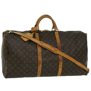 LOUIS VUITTON Monogram Keepall Bandouliere 60 Boston Bag M41412 LV Auth 36464