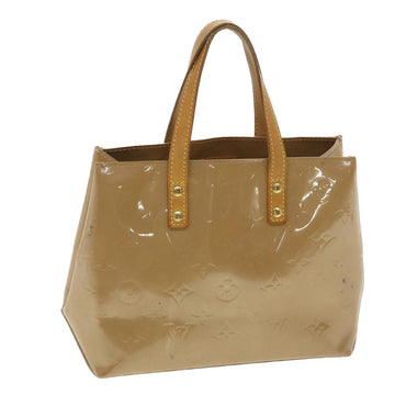 LOUIS VUITTON Monogram Vernis Reade PM Hand Bag Beige M91334 LV Auth 36481