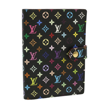 LOUIS VUITTON Multicolor Agenda PM Day Planner Cover Black R21076 LV Auth 36523A