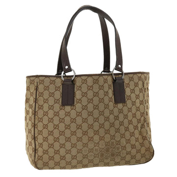 GUCCI GG Canvas Hand Bag Beige 113017 Auth 36542