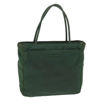 PRADA Hand Bag Nylon Green Auth 36639