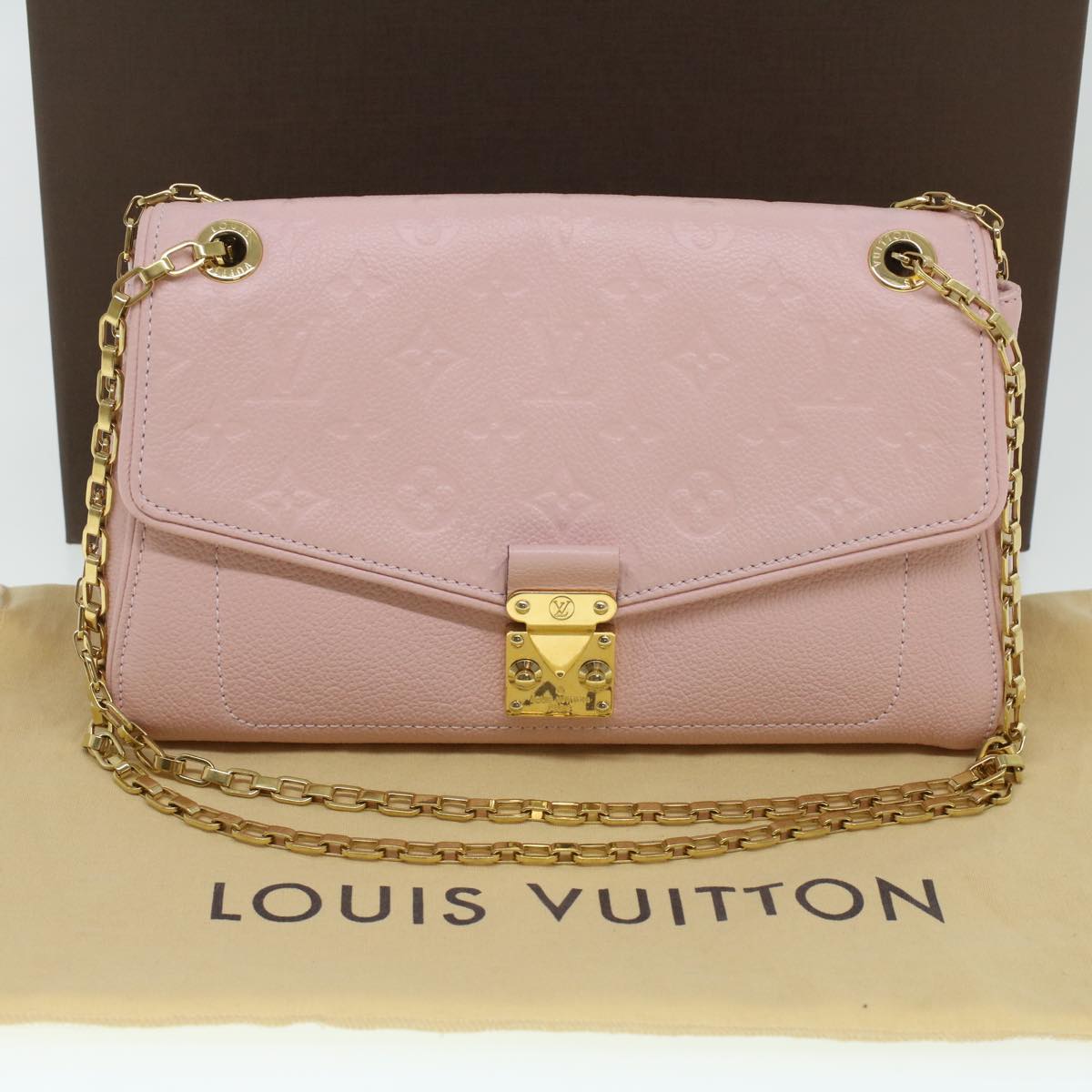 LOUIS VUITTON Empreinte Saint Germain PM Shoulder Rose valerine