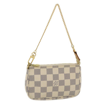 LOUIS VUITTON Damier Azur Mini Pochette Accessoires Pouch N58010 LV Auth 36923