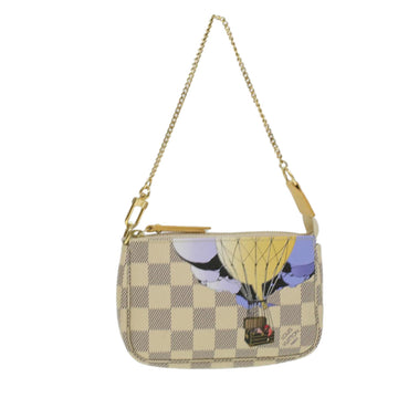 LOUIS VUITTON Damier Azur Mini Pochette Accessoires Pouch N58010 LV Auth 37279