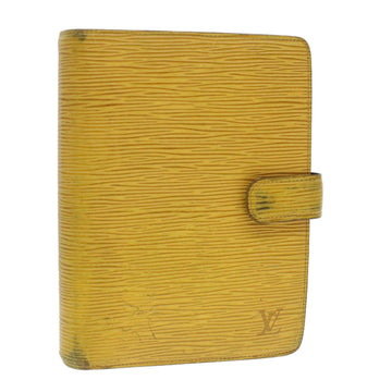 LOUIS VUITTON Epi Agenda MM Day Planner Cover Yellow R20049 LV Auth 37574