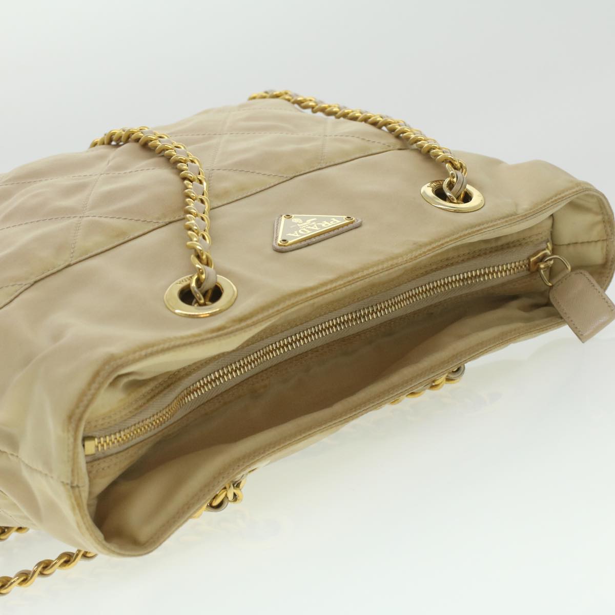 Prada nylon beige discount bag