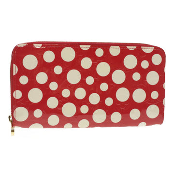 LOUIS VUITTON Vernis Yayoi Kusama Zippy Wallet Long Wallet Rouge M91572 37831