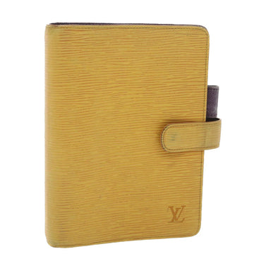 LOUIS VUITTON Epi Agenda MM Day Planner Cover Yellow R20049 LV Auth 37883