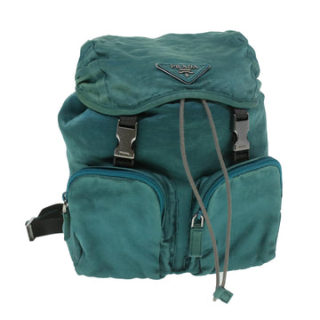 PRADA Backpack Wool Light Blue Auth 38035