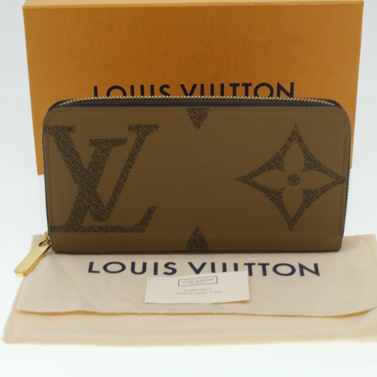 LOUIS VUITTON Monogram Giant Reverse Zippy Long Wallet M69353 LV Auth