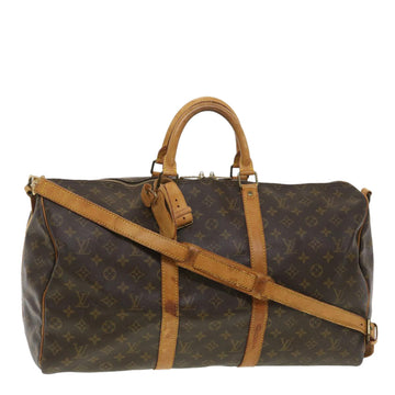 LOUIS VUITTON Monogram Keepall Bandouliere 50 Boston Bag M41416 LV Auth 38157